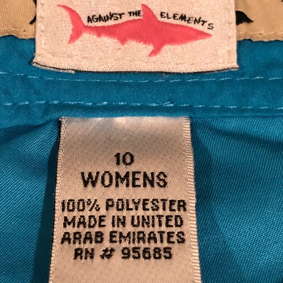1018/ Against The Elements Blue Swin Shorts, Cover Up, Sz 10, Ex Cond. - Picture 5 of 7